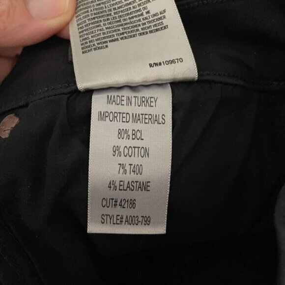 Agolde Filter Free High Rise Denim Dark Wash Casual Skinny Leg Jeans Black 28 - Picture 9 of 10